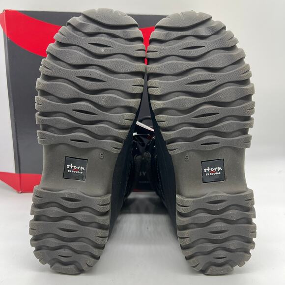 Cougar Waterproof Winter Boots Size 9W Black Quilt Carlisle Lace Up - Picture 9 of 11